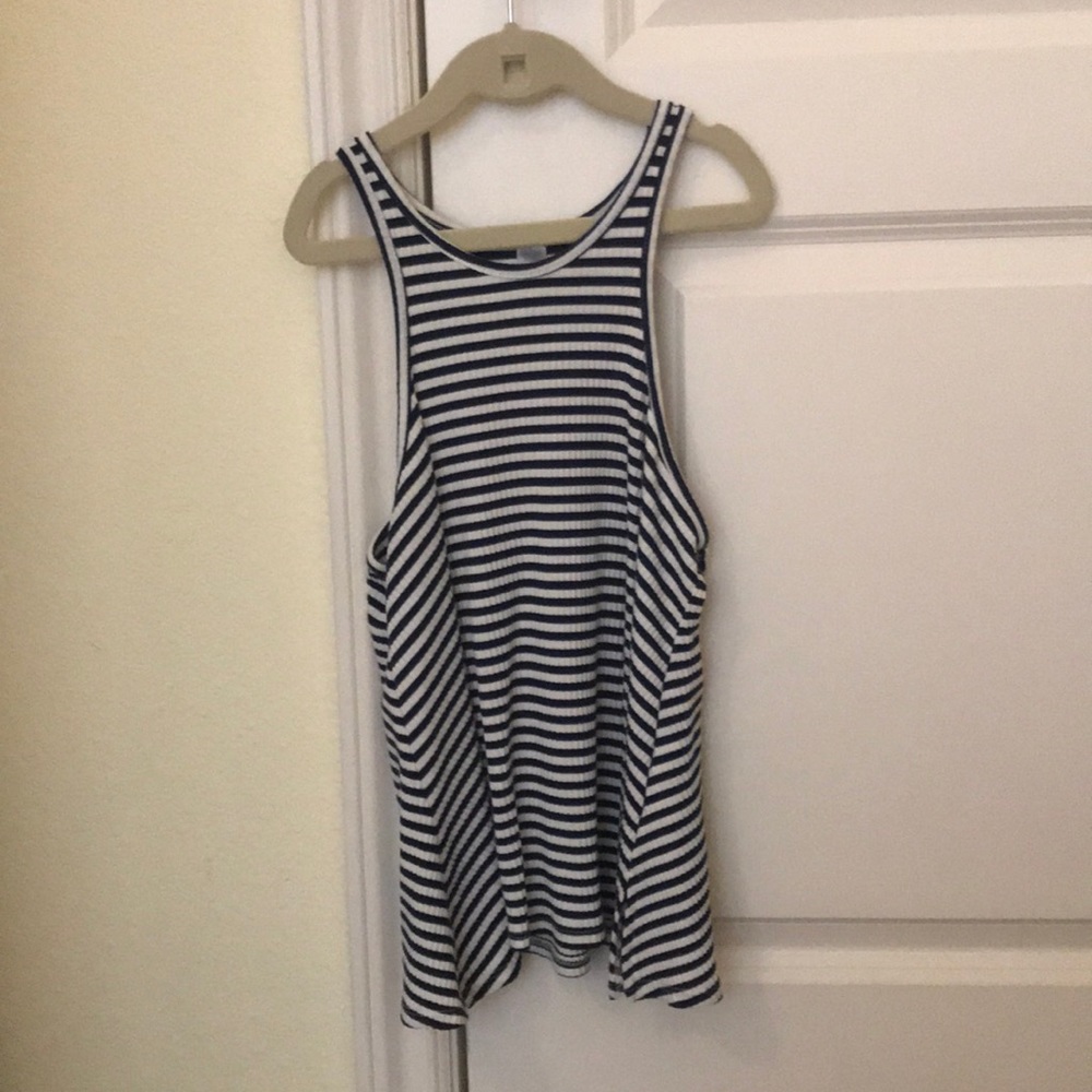 Striped flowy tank top